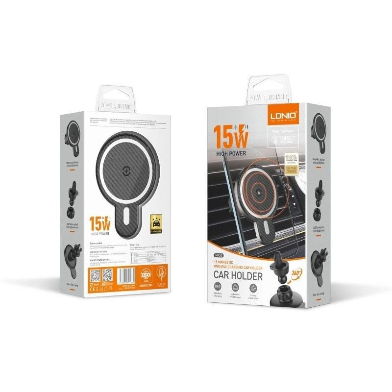 AUTO DRŽAČ LDNIO MA02 + BEŽIČNO PUNJENJE 15W
